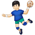 🤾🏻 person playing handball: light skin tone display on Samsung